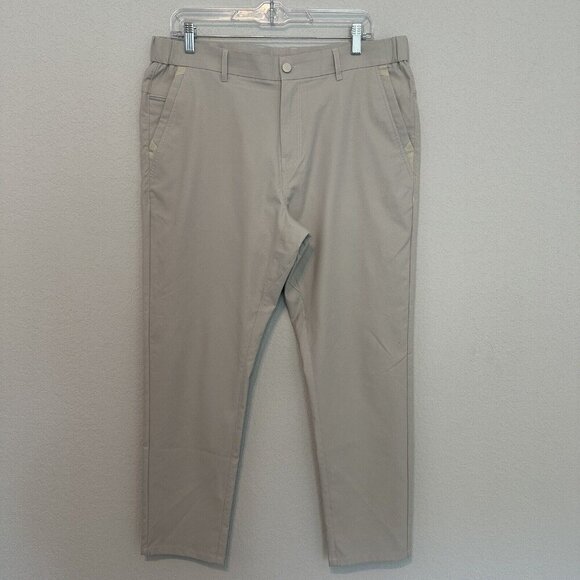 JACK ARCHER Other - Jack Archer Jetsetter Pants Mens Size 34x30 Ivory Golf Performance Stretch Chino